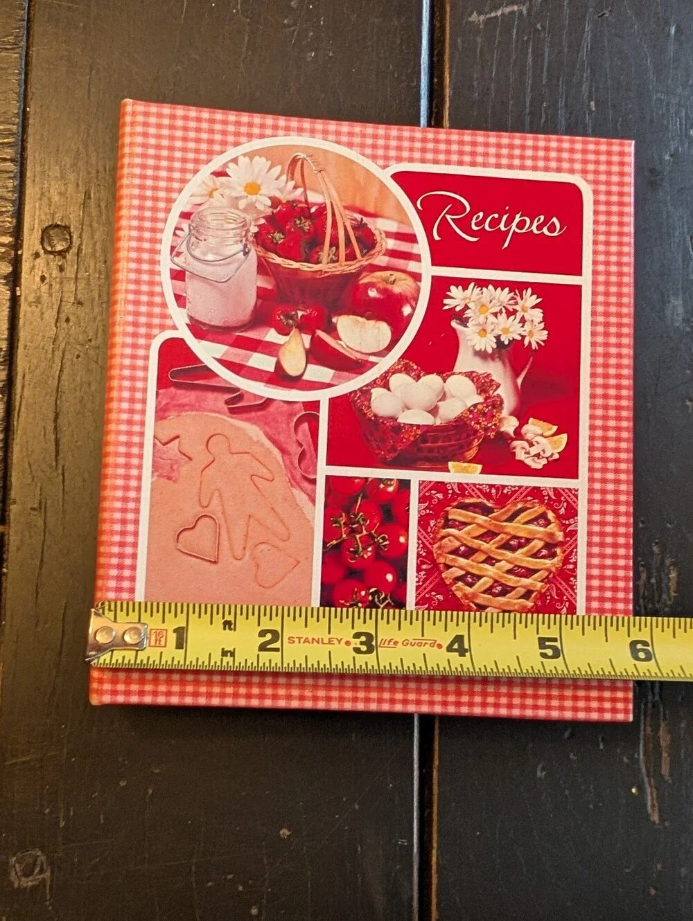 Vintage Hallmark 70s 80s Gingham Recipe Binder Organizer Cottagecore Grandmacore
